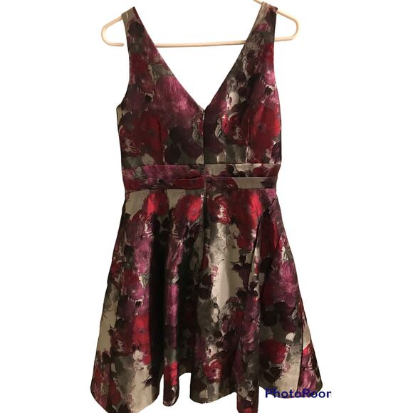 White House Black Market Sleeveless Embellished Dress Size 8 Purple Grey Fuchsia - Picture 3 of 6